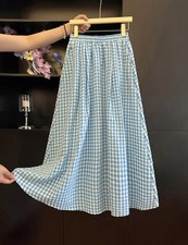 Gonna Blu A Quadretti Vichy