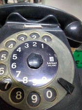 Telefono nero a disco  anni