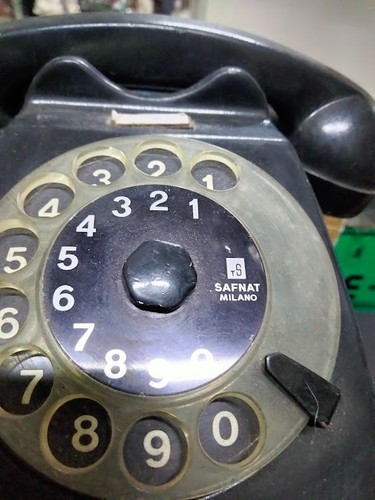 Telefono nero disco - telefono, anni