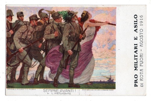 Cartolina sempre avanti - "sempre, avanti"