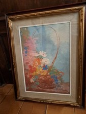 Dipinto Originale Natura Morta Vaso Fiori Guido Guidi cm. 35  x 50