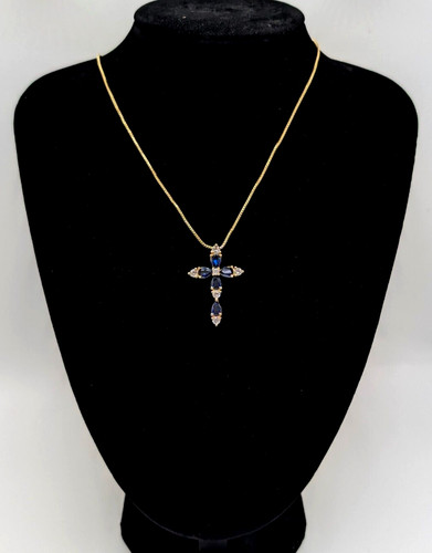 Collana con croce placcata - ✨,