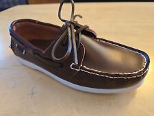 Sebago Docksides Portland - Vela In Pelle Marrone - Uomo Scarpe Scarpe Da Barca 