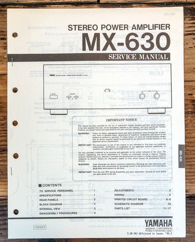 Yamaha 630 amplificatore - yamaha, mx-630