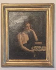 Dipinto Di Maddalena Olio Su