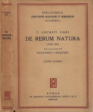 De Rerum Natura. Libri Sex; recognovit Adolphus Cinquini. . T. Lucreti Cari. 194