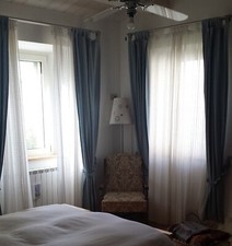 Kit tende doppie con bastoni 142cm e ferma tende acciaio satinato ikea