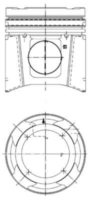 Pistone 134 lunghezza - 134,25,