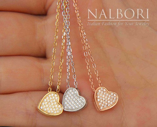 Collana cuore argento - 925, 3d