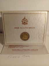 2 EURO VATICANO 2013 SEDE VACANTE ERRORE DI CONIO FDC IN FOLDER ORIGINALE 