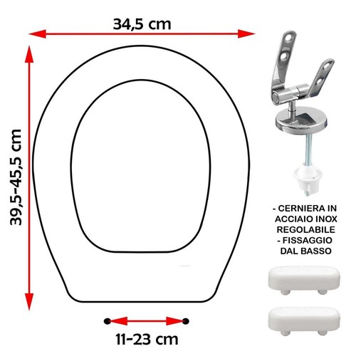 Sedile copriwater compatibile - sedile,
