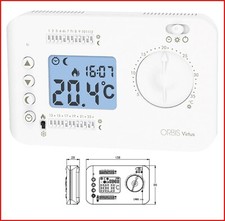termostato ambiente per caldaia giornaliero Orbis batteria termosifoni digitale