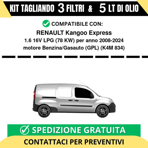 Tagliando per renault kangoo - tagliando,
