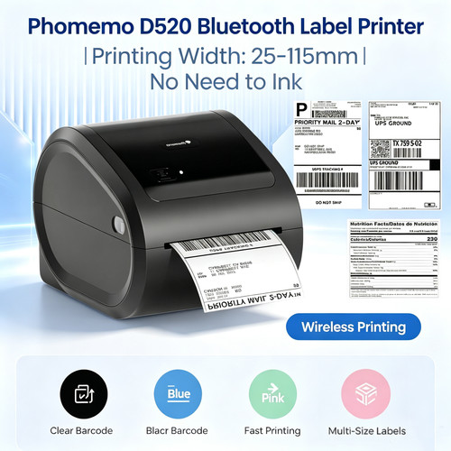Phomemo d520bt 4x6 bluetooth - phomemo,