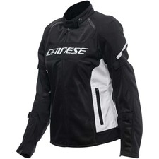 GIACCA DONNA ESTIVA JACKET MOTO DAINESE AIR FRAME 3 TEX WMN BLACK WHITE TG 44