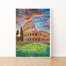 TRAVEL POSTER COLOSSEO ROMA