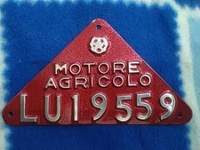 Targa motore agricolo - targa,