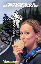 Federica Pellegrini Official Postcard Signed Cartolina Autografata Nuoto