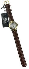 Orologio GMV Gianmarco Venturi Nuovo Quarzo Donna 30mm Pelle E Acciaio Funziona