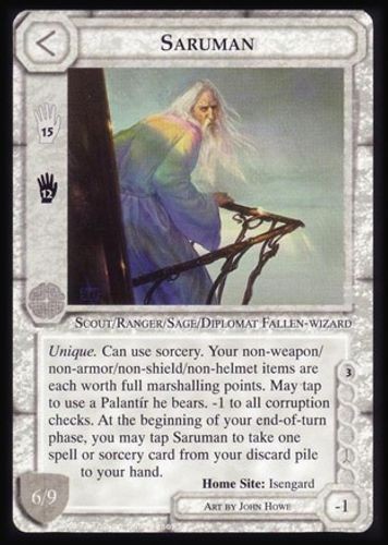 Saruman the white hand - white,