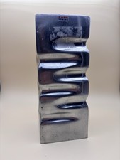 Vase vintage métal écrasé 