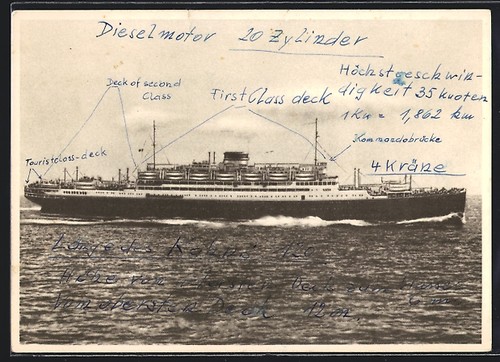 Cartolina nave passeggeri - , m/n
