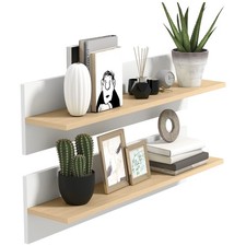 HOMCOM Set 2 Mensole da Parete