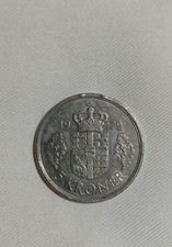 5 Corona Danese 1979 Danimarca Grande Moneta Regina Margherita II