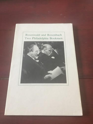 Rosenwald and rosenbach two - rosenwald,