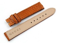 Strap Band Gucci ANSA 15mm Orologi Pelle Lucertola Marrone Luxury Accessori NEW