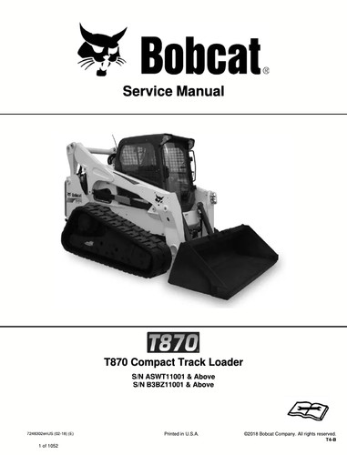 Bobcat t870 b3bz - bobcat, manuale