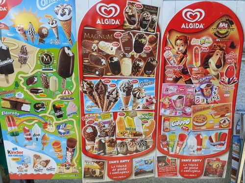 Tre targhe gelati - tre, algida