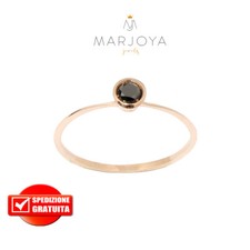 Anello solitario in oro rosè