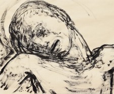 Eduard Steiner 1907-1993 Monaco / disegno inchiostro 1946 morto ferito guerra