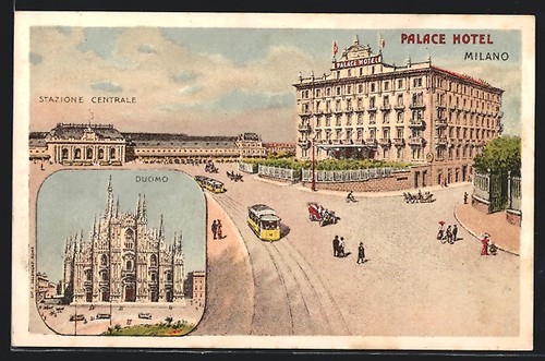 Cartolina artista milano - cartolina,