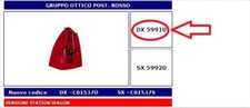 59910 FANALE POSTERIORE DX ROSSO S/PORTALAMPADA PEUGEOT 307 S.W. 01- 05