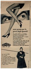Pubblicita Vintage Anni 50 : OMSA Calza 60 Aghi