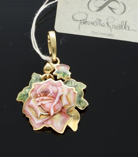 Ciondolo rosa fiore gabriella - ciondolo,