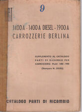 FIAT 1400 A - 1900 A - Supplemento Catalogo parti di ricambio - Carrozzeria