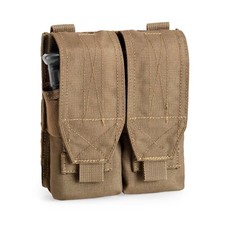DOPPIA TASCA PORTA CARICATORE M4-AK MOLLE APERT. VELCRO OPENLAND COYOTE TAN