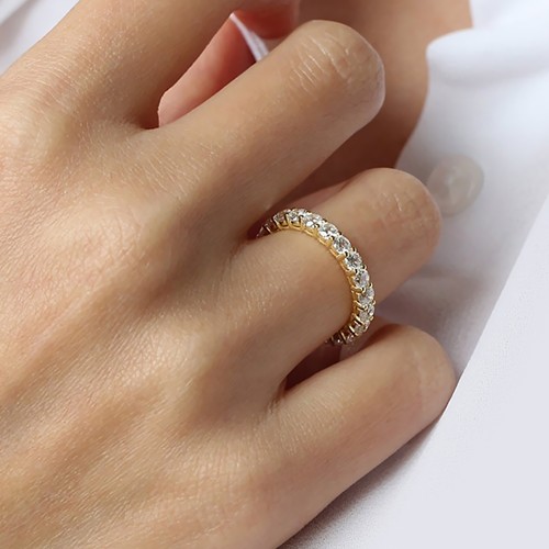 Fede nuziale con diamanti - , 2,25
