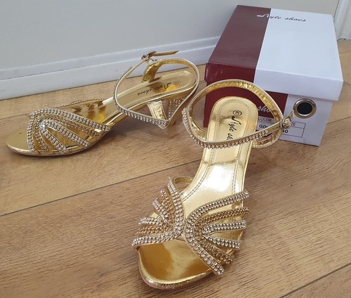 Scarpe stile oro cinturino - scarpe,