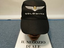 CAPPELLINO ADULTO BASEBALL RICAMATO GOLD WING 1800 COTONE 100% NERO TG.UNICA