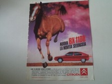 advertising Pubblicità 1986 CITROEN BX 1100