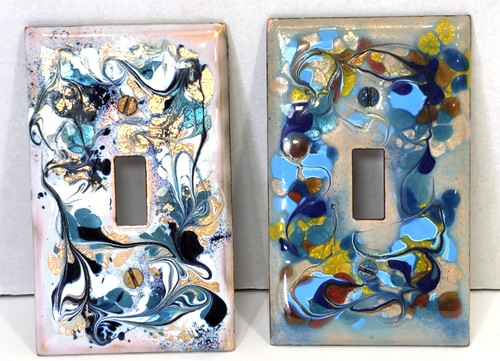Vtg handpainted enamel on - handpainted,