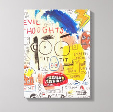 QUADRO BASQUIAT EVIL THOUGHTS