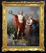 Antico dipinto olio fatto a