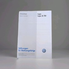 Listino prezzi VW Lupo / Lupo