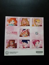ITALIA 2024 WINX CLUB FOGLIETTO NUOVO 1 FRANCOBOLLO  E 6 CHIUDILETTERE