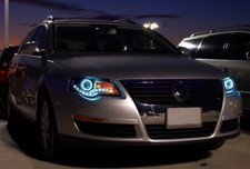 FARI VOLSKWAGEN PASSAT 3C DAYLINE LED DIURNI + ANGEL EYES CCFL 05-10 +MOTORINI